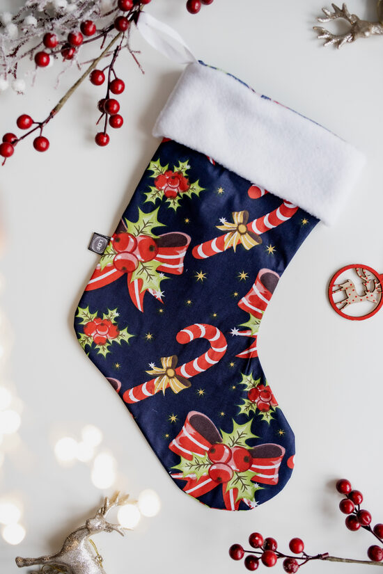 Ziemassvētku zeķe SARKANIE SPIEĶĪŠI !iespējams personalizēt!