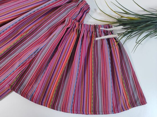 Stilizēti tautiskie svārki FUKSIJROZĀ 