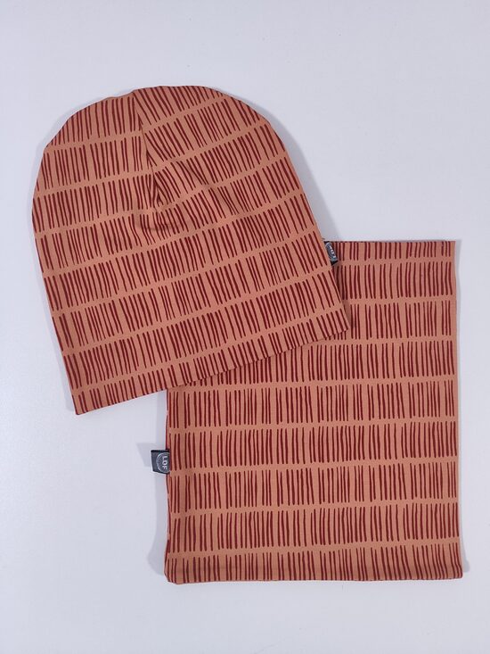 Cepure un šalle KOMPLEKTS gaiši oranži SVĪTRIŅAS