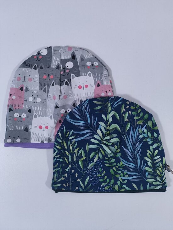 2gab cepures KAĶI/LAPIŅAS 46-48cm (ar mazāku pagarinājumu)