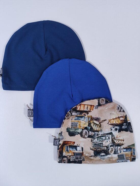 3gab cepures BEZ ODERES zila 44-46cm