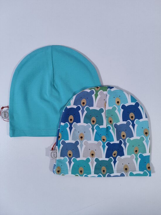 2gab cepures BEZ ODERES mint lāči 44-46cm