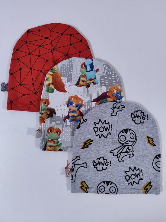 3gab cepures BEZ ODERES supervaroņi 46-48cm