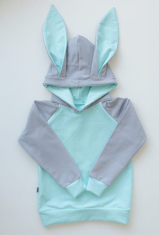 ZAĶIS gaiši pelēks un mint 104.izm