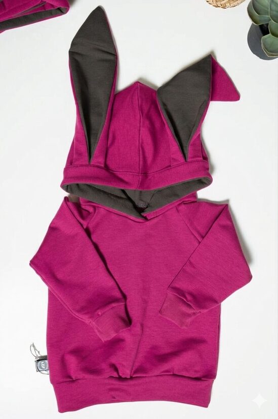 ZAĶIS fuksija rozā ar tumši pelēku