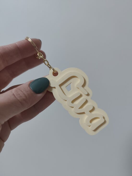 Atslēgu piekariņš AR VĀRDU bēšs