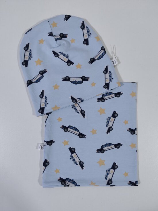 Cepure un šalle KOMPLEKTS policijas auto