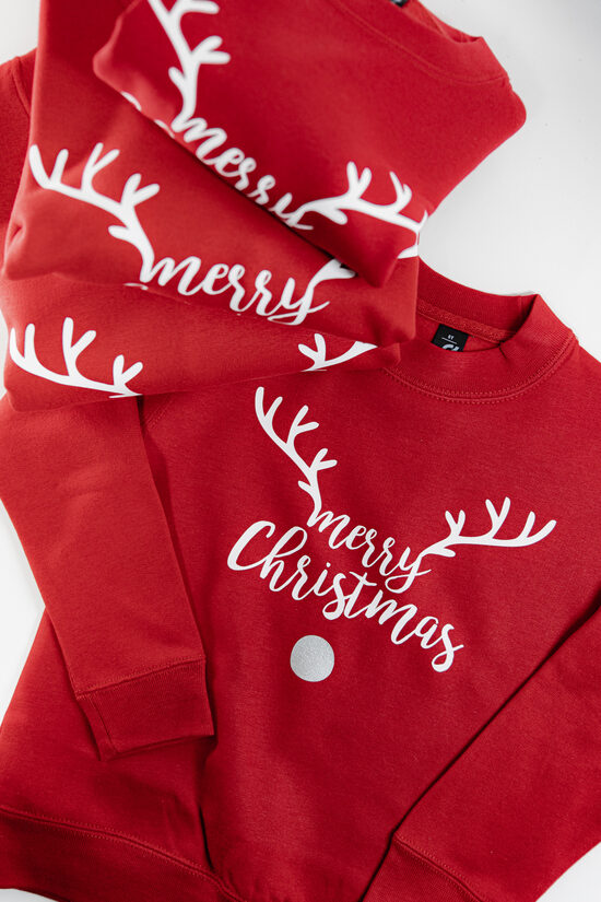 Džemperis MERRY CHRISTMAS sarkans