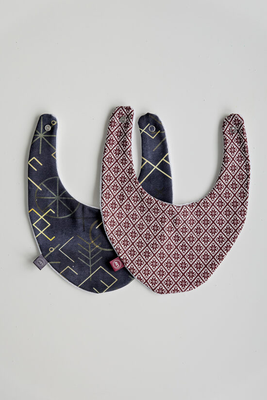 Lacītes 2gab komplekts LATVISKAIS Melns/Bordo