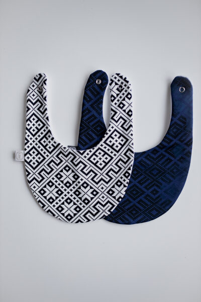 Lacītes 2gab komplekts LATVISKAIS Zils/Melnbalts