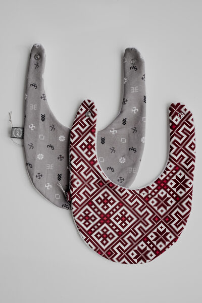 Lacītes 2gab komplekts LATVISKAIS Pelēks/Bordo